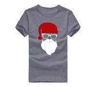 Xmas Weihnachts T-Shirt Herren&Damen Christmas Lustig Weihnachtsoutfit Familie Oversized Weihnachtspullover Kurzarm Tshirts Weihnachten Hässliche Shirt Pajama Party Grey XL