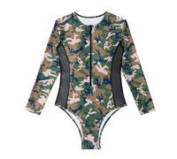 Xmiral Bademode Jumpsui Badekleid Damen Frauen Badeanzug Bikini Bademode Strand Frauen Badeanzug Rückenfreie (Camouflage, S)