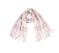 Xmiral Damen Plaid Schal Quaste Wrap T點her Stirnband Soft Winter Warm Long Scarf(Rosa)