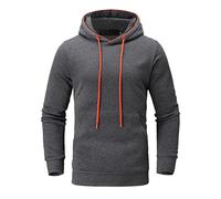 Xmiral Herren Frühling Winter Einfarbige Sets Langärmliges Kapuzenoberteil und Hose Anzug Warmes Kapuzen-Sweatshirt Sporthosen-Set Anzug Herren Komplettset