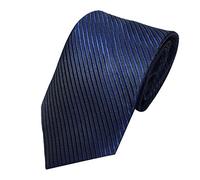 Xmiral Herren Krawatte Klassische Jacquard Gewebte Streifen Passen für Arbeit Lässig Party Hochzeit (Marine Blau)