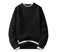 Xmiral Männlicher Herbst- und Winter-beiläufiger Rundhals-Soild-Farben-Warmer langärmliger Urlaubs-im Freien gestrickter Pullover Wintermantel 46 Herren