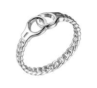 Xmiral Metallring Antiker Ring Geschenk für Frauen Personalisierter einfacher Ring für Frauen Ringe Kraft