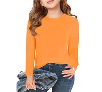 Xmiral Pullover mädchen Langarmshirt mädchen Orange, 9-10 Jahre