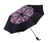 Xmiral Regenschirm Schmetterling Dreifach gefalteter, neuer kreativer, ultraleichter, Sonnenblumen-Sonnenschutz, Regenschirm, Sonne (Knallpink, One Size)