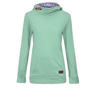 Xmiral Sweatshirt Hoodie Pullover Damen Herbst Lässige Pure Color Pocket Button Pullover (4XL,Grün)