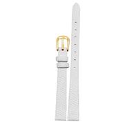 XMKT Echtes Lederarmband Damenarmband 6mm 8mm 10mm 12mm Eidechsenleder Uhrenarmband kleine Armbanduhren Gürtel Dornschließe(White gold buckle,10mm)