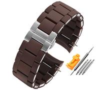 XMKT Gummi-Armband, Silikon-Armband, roségoldene Schnalle, für Armani AR5905, AR5906, AR5919, AR5920, 20, 23 mm Uhrenarmband, 23mm, Azetat, Kein Edelstein