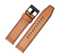 XMKT Uhrenarmband für Fossil JR1354|1487|1424, Retro-Schnellverschluss, echtes Leder, Dieselarmband, schwarz, dunkelbraun, 22 mm, 24 mm, 22mm, Azetat, Kein Edelstein