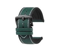 XNJIADVSY 20/21/22/23/24 mm Design-Hybrid-FKM-Uhrenarmband, Unisex-Fluorkautschuk-Uhrenarmband, FPM, weich, kompatibel mit jedem wasserdichten Armband(Darkblue Black,22mm)