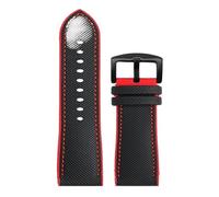 XNJIADVSY 20/21/22/23/24 mm Design-Hybrid-FKM-Uhrenarmband, Unisex-Fluorkautschuk-Uhrenarmband, FPM, weich, kompatibel mit jedem wasserdichten Armband(BLACK WHITE,20mm)