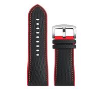 XNJIADVSY 20/21/22/23/24 mm Design-Hybrid-FKM-Uhrenarmband, Unisex-Fluorkautschuk-Uhrenarmband, FPM, weich, kompatibel mit jedem wasserdichten Armband(White Black,23mm)