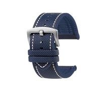 XNJIADVSY 20/21/22/23/24 mm Design-Hybrid-FKM-Uhrenarmband, Unisex-Fluorkautschuk-Uhrenarmband, FPM, weich, kompatibel mit jedem wasserdichten Armband(Silver white,22mm)