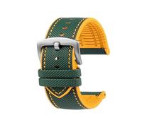 XNJIADVSY 20/21/22/23/24 mm Design-Hybrid-FKM-Uhrenarmband, Unisex-Fluorkautschuk-Uhrenarmband, FPM, weich, kompatibel mit jedem wasserdichten Armband(Light Pink White,21mm)