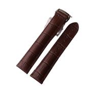 XNJIADVSY Uhrenarmbänder kompatibel mit Omega 18 mm, 19, 20, 22, Faltschließe, in Blau, Schwarz und Braun(Brown,20mm)