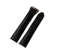 XNJIADVSY Uhrenarmbänder kompatibel mit Omega 18 mm, 19, 20, 22, Faltschließe, in Blau, Schwarz und Braun(Black,19mm)