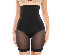Xnova Bauchweg Unterhose Damen Anti Chafing, Shapewear Panty Shorts Scheuernde Oberschenkel, Hohe Taille Miederpants Atmungsaktive Body Shaper Kurz Leggings (1 Stück schwarz, S)