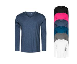 XO1460 X.O by Promodoro Herren V-Neck Langarmshirt White XXL