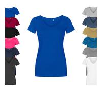 XO1525 X.O by Promodoro Damen V-Neck T-Shirt Kurzarm Bright Rose M