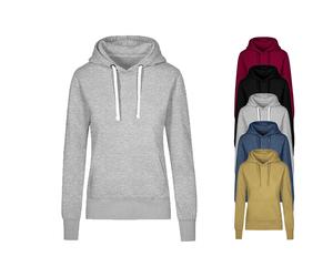 XO1781 X.O by Promodoro X.O Damen Kapuzenpullover Heather Grey XL