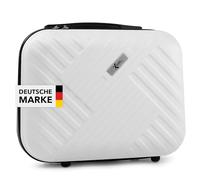 Xonic® Design Kosmetikkoffer aus ABS Hartschale - Robustes Beautycase als Handgepäck - Kosmetiktasche für Reisen - leicht & stabil (Weiß)