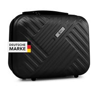 Xonic® Design Kosmetikkoffer aus ABS Hartschale - Robustes Beautycase als Handgepäck - Kosmetiktasche für Reisen - leicht & stabil (Schwarz)