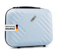 Xonic® Design Kosmetikkoffer aus ABS Hartschale - Robustes Beautycase als Handgepäck - Kosmetiktasche für Reisen - leicht & stabil (Pastell Eisblau)