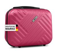 Xonic® Design Kosmetikkoffer aus ABS Hartschale - Robustes Beautycase als Handgepäck - Kosmetiktasche für Reisen - leicht & stabil (Neon Light Pink)