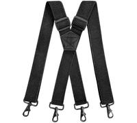 Xpieoyrm Hosenträger für Herren Breit 3.8 cm mit Starken 4 Metall Clip, X Form elastisch einstellbar Hosenträger für Männer und Damen, für Arbeitshose, Jeans, Latzhose, Motorradhose