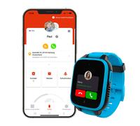 XPLORA XGO 3 - wasserdichte Telefon Uhr für Kinder (mit SIM-Karte) - 4G, Anrufe, Nachrichten, Schulmodus, SOS-Funktion, GPS, Kamera, Schrittzähler - inkl kostenlosem Tarif-Vertrag für 3 Mon. (BLAU)