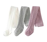 XPXGMT 3er-Pack Baby Mädchen Strumpfhosen Rich Cotton Little Kleinkind Mädchen Leggings 6-12 Monate