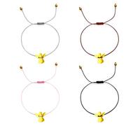 XQMMGO 4 Stück Schutzengel Armband, Glücksarmband Kinder, Schutzengel Schulanfang, Einschulung Mädchen, Taufgeschenke für Mädchen, Jugendweihe Geschenke (Gold)