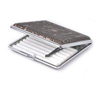 Xrten Retro Zigarettenetui aus PU Leder,Praktisch Zigarettenschachtel Zigarettenbox für 20 Zigaretten