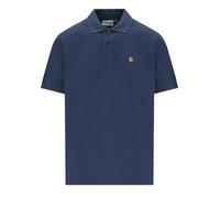 XS CARHARTT WIP S/S CHASE DUSKY BLUE POLO-SHIRT