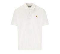 XS CARHARTT WIP S/S CHASE PIQUE WEISSES POLOSHIRT