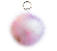 Xsclpomddy Pom Pom Schlüsselbund künstliche weiche Fuchspelz Taschenanhänger Ball Schlüsselanhänger für Handtasche Dekoration,colorful