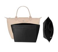 XSDSLS Handtaschen Organizer Geldbörsen-Organizer für Longchamp Filz Taschen Organizer mit mehreren Taschen für Longchamp Le Pliage Geldbörsenzubehör für Longchamps Tragetasche (Schwarz, L)