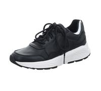 Xsensible Golden Gate Lady Black (schwarz) - sportlicher Schnürschuh - Damenschuhe Bequeme Schnürschuhe, Schwarz, leder (stretchleder) aus Portugal für Damen, schwarz, Gr. 41 EU