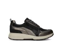 Xsensible Valletta Old Silver Combi (grau) - sportlicher Schnürschuh - Damenschuhe Bequeme Schnürschuhe, Grau, leder (stretchleder) für Damen, schwarz, Gr. 37 EU