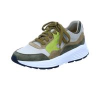 Xsensible Golden Gate Lady Color Mix (Bunt) - sportlicher Schnürschuh - Damenschuhe Bequeme Schnürschuhe, Mehrfarbig, leder (stretchleder) für Damen, grün, Größe 41 EU