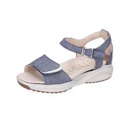 Xsensible Keria Jeans (Blau) - sportliche Sandale - Damenschuhe Sandale bequem / lose Einlage, Blau, leder für Damen, blau, Größe 42 EU