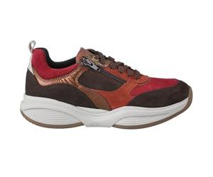 Xsensible Stretchwalker | SWX19 | Dark Brown Combi | Leder | 320042-360 | Damen Komfort Sneakers (Dark Brown Combi, EU Schuhgrößensystem, Erwachsene, Numerisch, Breit, 38)