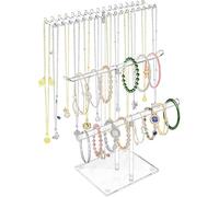 XSEXO Schmuckständer, 3 Tier schmuckbaum für ketten aufbewahrung, Metall schmuckhalter für Ohrringe, Ringe, Armbänder, Uhren, Geschenke für Frauen