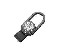 XSSJXMDJ Auto Schlüsselanhänger für Alfa Romeo Junior 2024, Multifunktionale Anti-Verlorener Damen Herren Autoschlüssel Ring Schlüsselhalter ZubehöR,A-Black