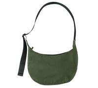 XSUIOY Nylon-Halbmond-Umhängetasche für Damen und Herren, Crossbody-Tasche mit verstellbarem Riemen und doppelter Innentasche mit Reißverschluss, Grün, 13.77 * 7.87 * 4.1(in)