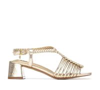 XTI - Sandalen Damen Gold - Bequeme und vielseitige Schuhe - Casual Mode - Modell 14543303 (Größe 39)