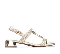 XTI - Sandalen Damen Gold - Bequeme und vielseitige Schuhe - Casual Mode - Modell 14549303 (Größe 38)