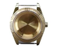 XTINKOPW 1 Stück 36 mm 40 mm Gold geriffeltes Uhrengehäuse Kristall for Datejust NH35 NH36 NH38 4R36 Miyota 8215 Uhrwerk 28,5 mm Zifferblatt(Solid Cover 2,36mm Miyota 8215)