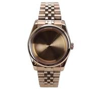 XTINKOPW 1 Stück 36 mm 40 mm Uhrengehäuse mit runder Kante, Schiebeschnalle, 5-Glieder-Armband for NH35 NH36 Miyota8215-Uhrwerk, 28,5 mm Zifferblatt, Oyster(Solid Cover 1,40mm Miyota 8215)