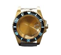 XTINKOPW 1 Stück 40 mm PVD-Gold-Uhrengehäuse for SUB Nh35 Nh36 Nh38 4R36 ETA 2824 Miyota 8215 Uhrwerk, 28,5 mm C3 Leuchtlünette(4mm,NH34 35 36 38)